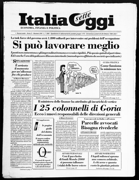 Italia oggi : quotidiano di economia finanza e politica